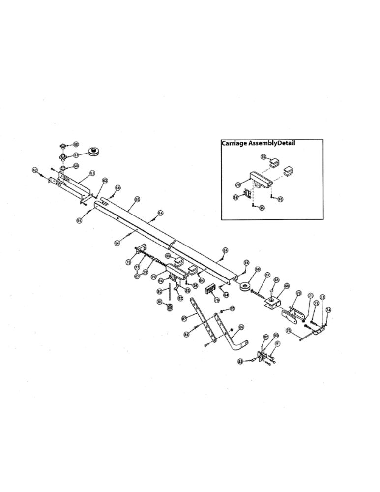 Dc Belt Drive Pro Chain/Belt Channel Diagram and Parts List for STEALTH 1200  Genie Garage Door Opener