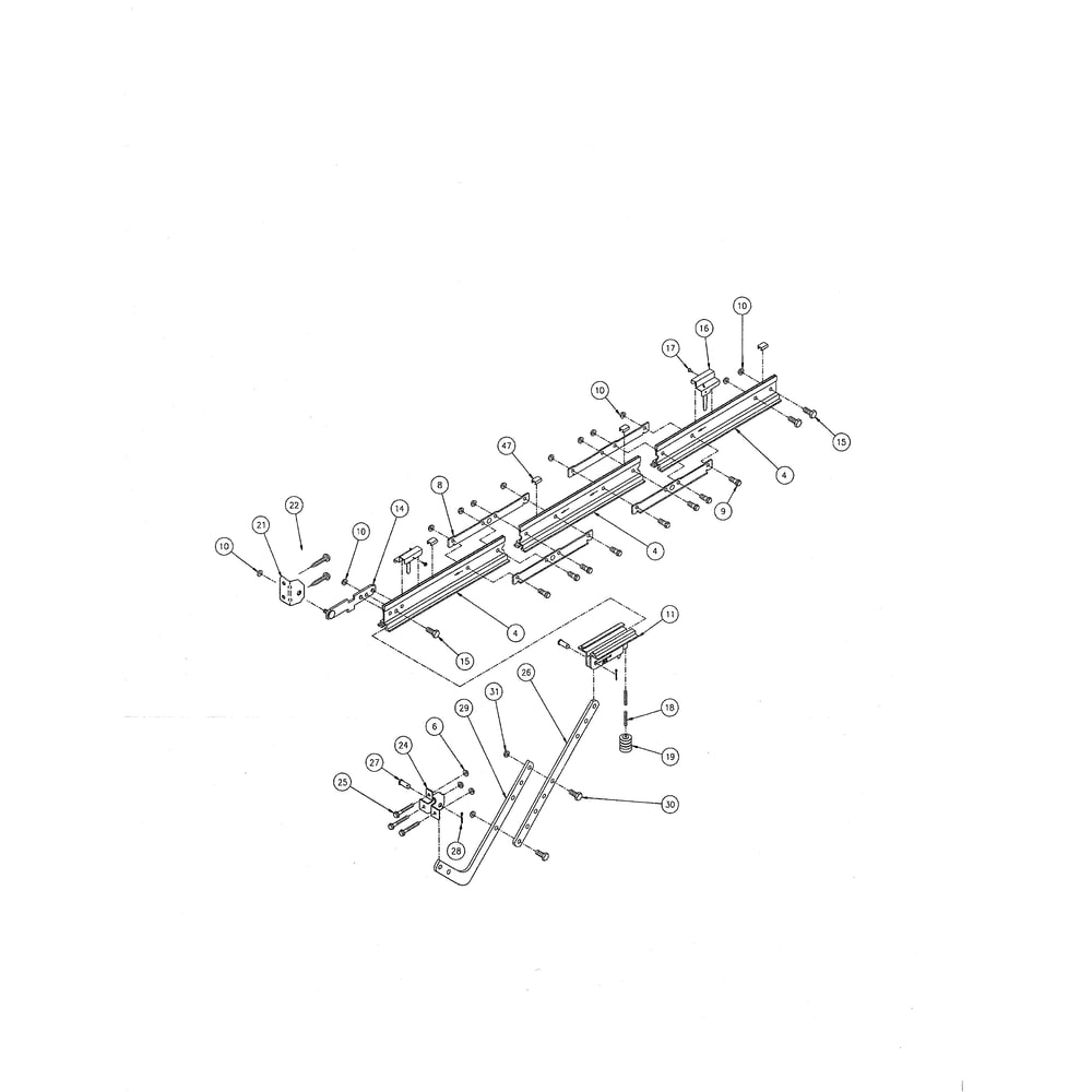 Rail - Gcg350 Diagram and Parts List for PCG650L  Genie Garage Door Opener