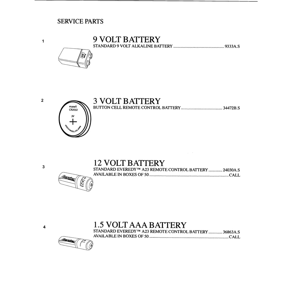 Accessories 4 Diagram and Parts List for 4022  Genie Garage Door Opener