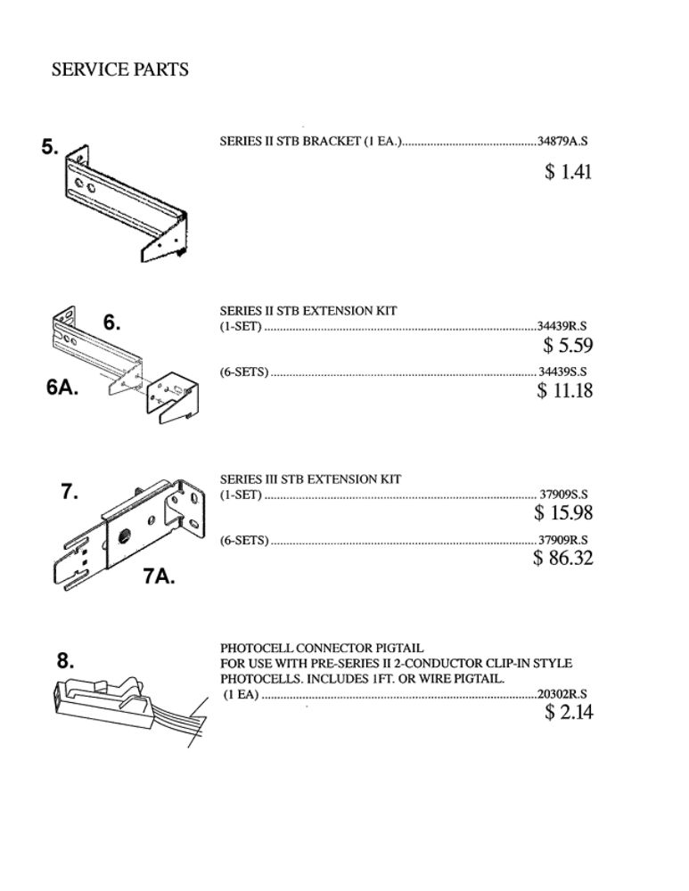 Service Parts 2 Diagram and Parts List for GPOWER 900  Genie Garage Door Opener