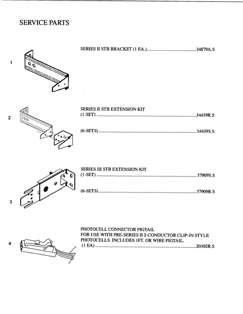 Accessories 6 Diagram and Parts List for 4042  Genie Garage Door Opener