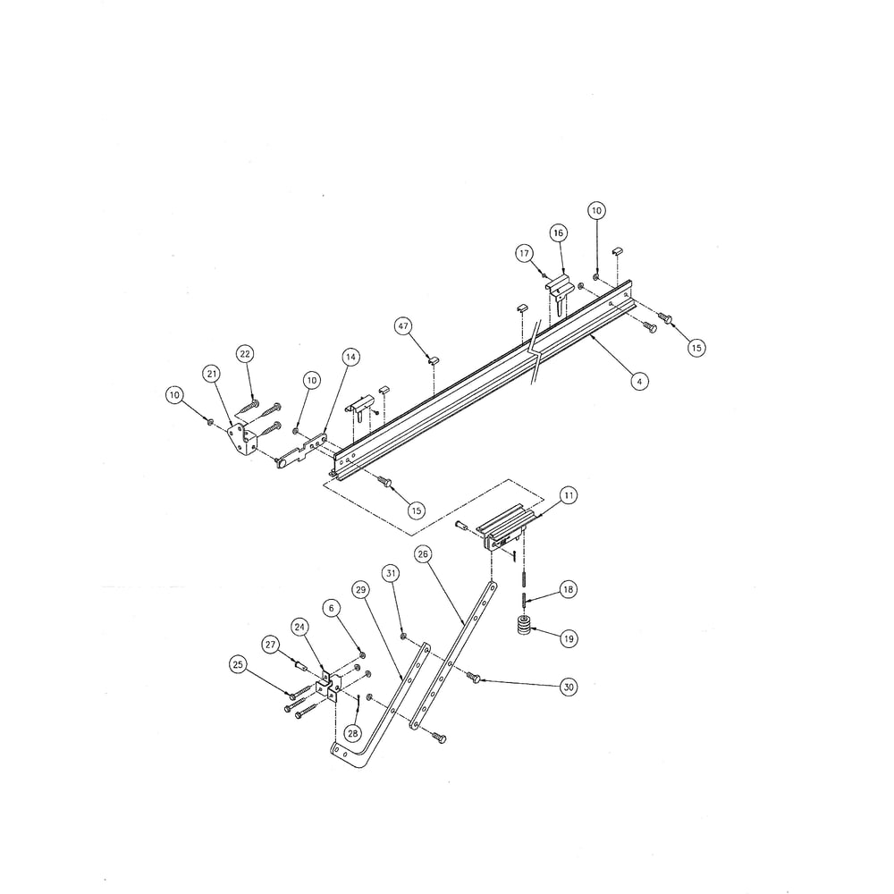 Rail - Pcg400-Pcg600 Diagram and Parts List for PCG650L  Genie Garage Door Opener