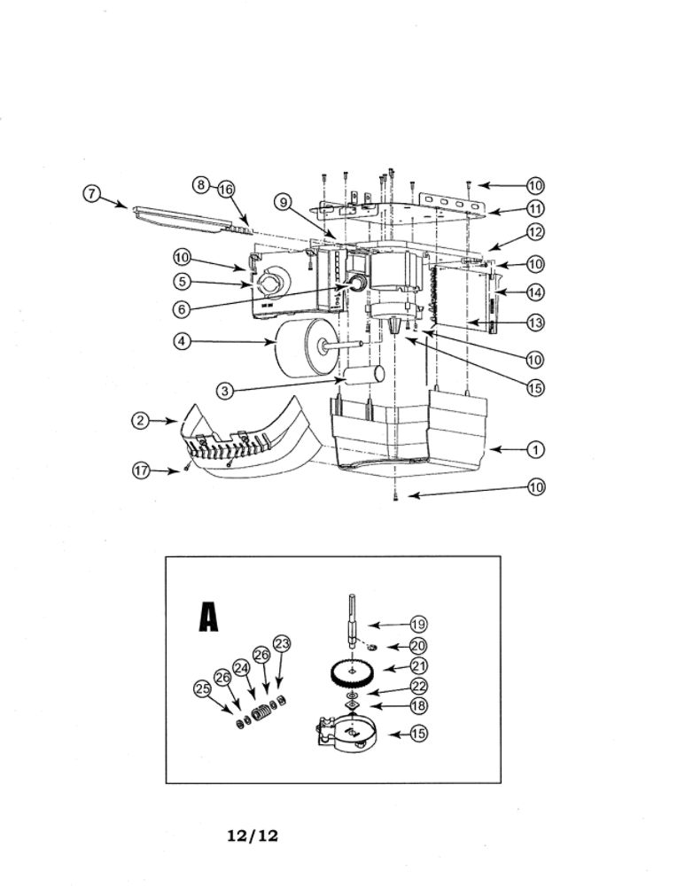 Ac Chain Glide Powerhead Diagram and Parts List for AC CHAIN GLIDE  Genie Garage Door Opener