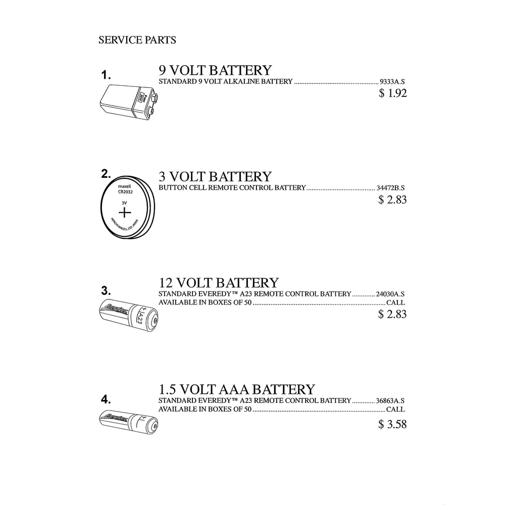 Service Parts 3 Diagram and Parts List for ACSCREWDRIVE  Genie Garage Door Opener