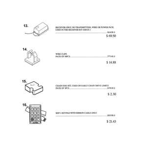Service Parts 3 Diagram and Parts List for SILENTMAX1000 3042 Genie Garage Door Opener