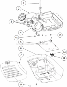 Powerhead Diagram and Parts List for 1500 TriloG Genie Garage Door Opener