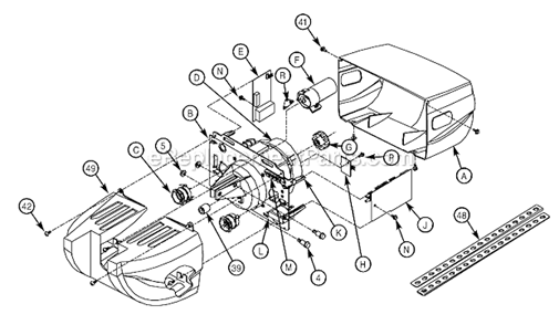 Part Location Diagram of 25609A.S Genie Circuit Board Bracket