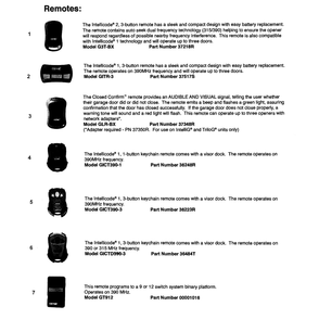 Accessories 1 Diagram and Parts List for 4022  Genie Garage Door Opener