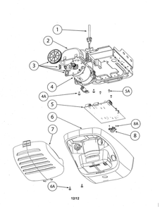Powerhead Diagram and Parts List for TRILOG 1200  Genie Garage Door Opener