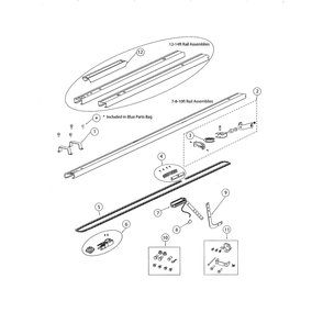 Chain Channel Diagram and Parts List for SILENTMAX1000 3042 Genie Garage Door Opener