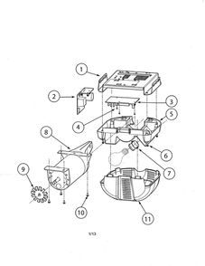Part Location Diagram of 25585A Genie Strain relief