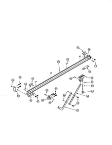 Rail 1 Diagram and Parts List for 2560  Genie Garage Door Opener