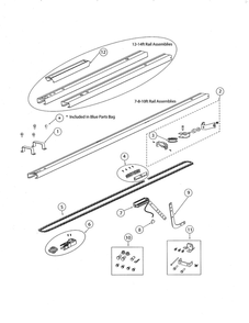 Chain Channel Diagram and Parts List for 3042  Genie Garage Door Opener