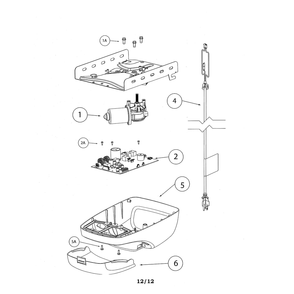 Powerhead Diagram and Parts List for SILENTMAX1000 3042 Genie Garage Door Opener