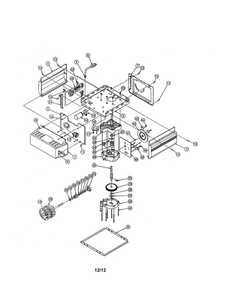 Ac Chain Drive Powerhead Diagram and Parts List for PMX 500-IB  Genie Garage Door Opener