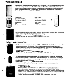 Accessories 2 Diagram and Parts List for 4042  Genie Garage Door Opener