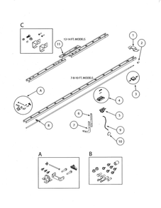 Screw Channel Diagram and Parts List for TRILOG 1500  Genie Garage Door Opener