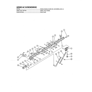 Rail - All Other Models Diagram and Parts List for 3560  Genie Garage Door Opener