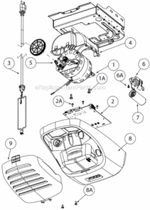 Powerhead Diagram and Parts List for 900 G Power Genie Garage Door Opener
