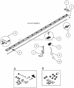Screw_Channel_Assembly Diagram and Parts List for 900 G Power Genie Garage Door Opener