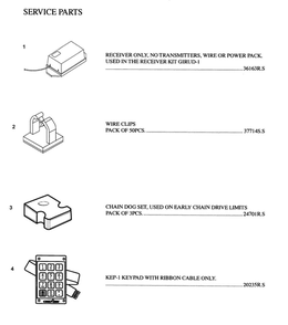 Accessories 8 Diagram and Parts List for 4042  Genie Garage Door Opener