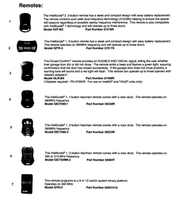 Accessories 1 Diagram and Parts List for 4042  Genie Garage Door Opener