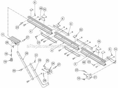 Part Location Diagram of 33744A04.S Genie Rail Clamp