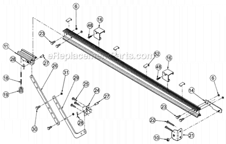 Part Location Diagram of 34540A.S Genie Rail Strap