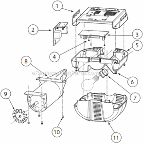 Powerhead Diagram and Parts List for CMD9900 After August 2009 Genie Garage Door Opener