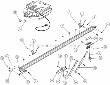 Pro_Rail Diagram and Parts List for CMD9900 After August 2009 Genie Garage Door Opener