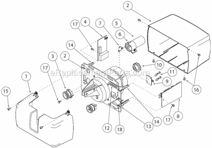Powerhead Diagram and Parts List for CMSERIES After August 2008 Genie Garage Door Opener
