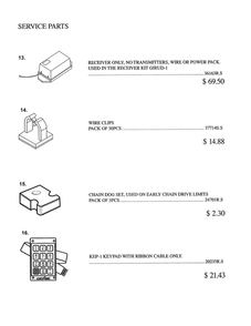 Service Parts 4 Diagram and Parts List for STEALTH 1200  Genie Garage Door Opener