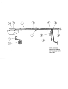 Rail Diagram and Parts List for 2040L  Genie Garage Door Opener