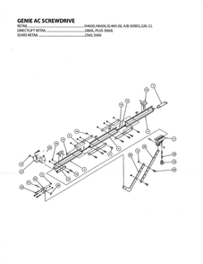 Rail 2 Diagram and Parts List for 2560  Genie Garage Door Opener