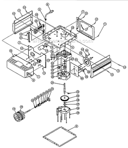 Powerhead Diagram and Parts List for IC250  Genie Garage Door Opener
