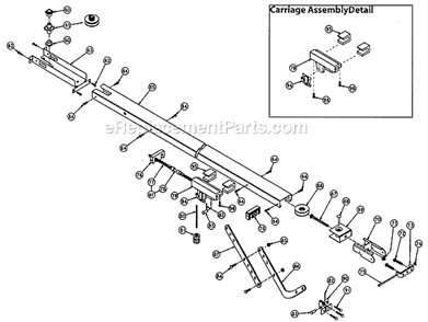 Belt And Chain Channel Diagram and Parts List for IC250  Genie Garage Door Opener