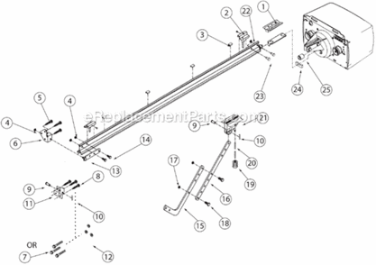 Pro_Rail Diagram and Parts List for ISSERIES After August 2008 Genie Garage Door Opener