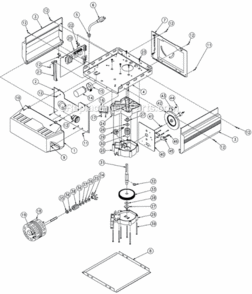 Powerhead Diagram and Parts List for PMX500-ICB  Genie Garage Door Opener
