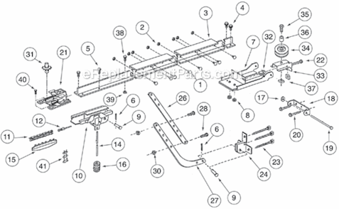 Retail_Rail Diagram and Parts List for PMX500-ICB  Genie Garage Door Opener