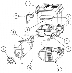 Powerhead Diagram and Parts List for PRO99 After August 2009 Genie Garage Door Opener