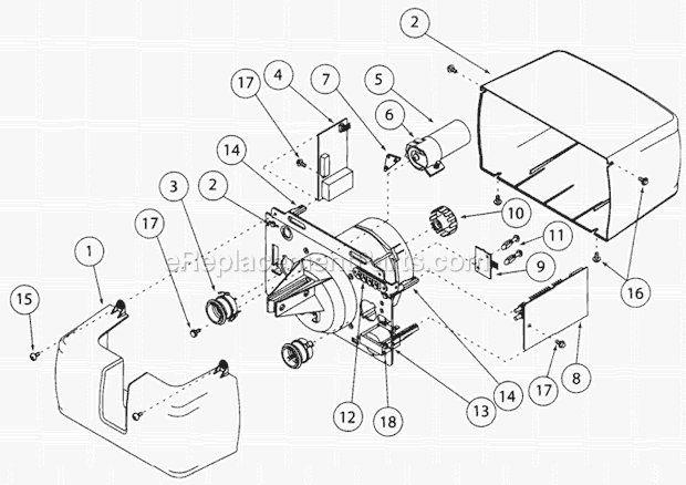 Ac Screw Drive Powerhead Diagram and Parts List for IMSSERIES After August 2008 Genie Garage Door Opener