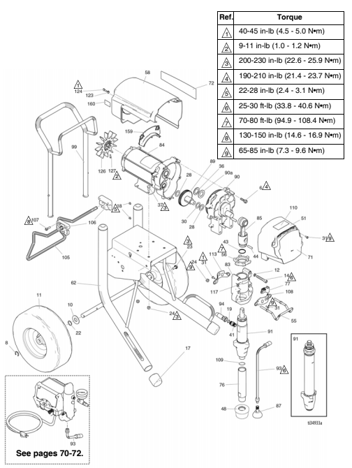 Section_1 Diagram and Parts List for 17E605  Graco Paint Sprayer