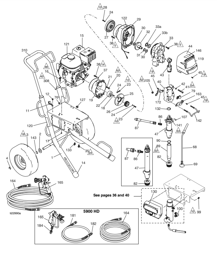 Section_1 Diagram and Parts List for 17E839  Graco Paint Sprayer