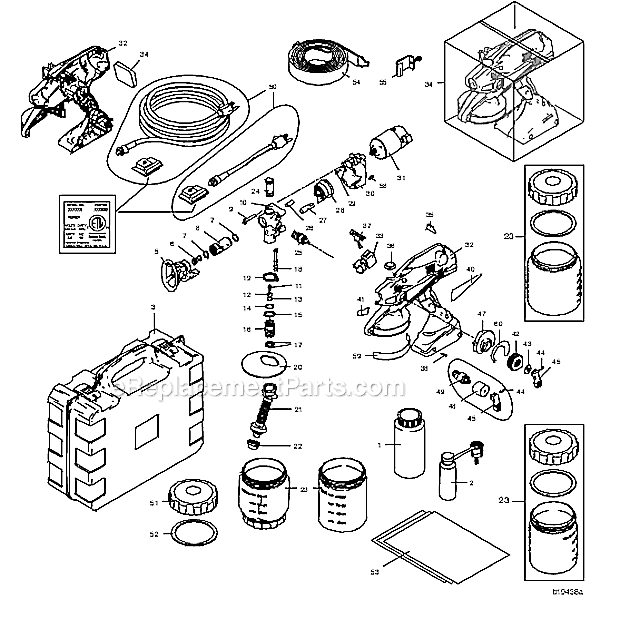 Page A Diagram and Parts List for 16N658  Graco Sprayer