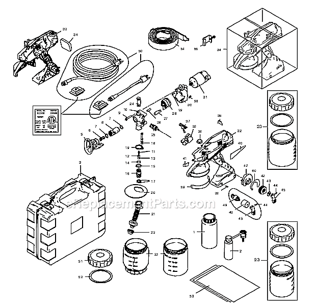 Page A Diagram and Parts List for 16N673  Graco Sprayer
