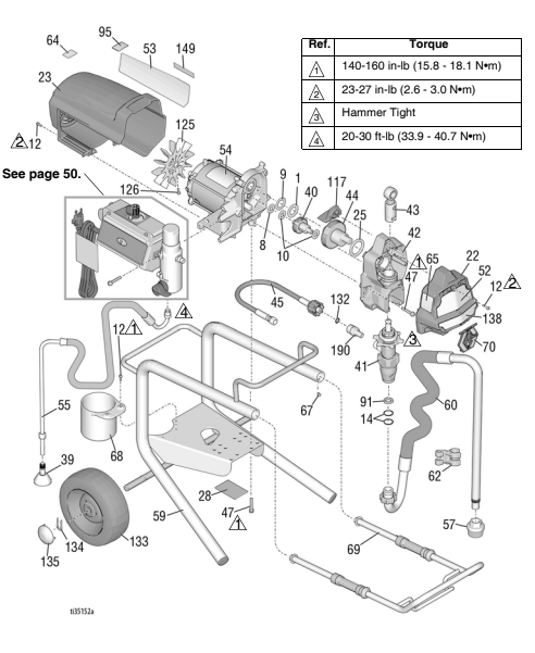 Section_1 Diagram and Parts List for 17E858  Graco Paint Sprayer