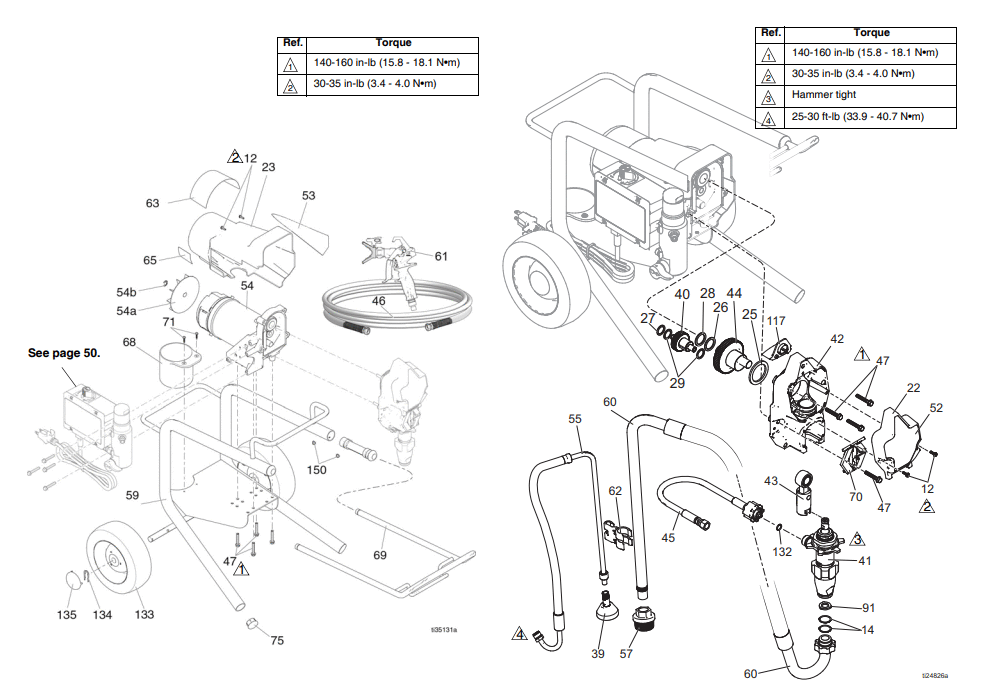 Section_1 Diagram and Parts List for 17E845  Graco Paint Sprayer