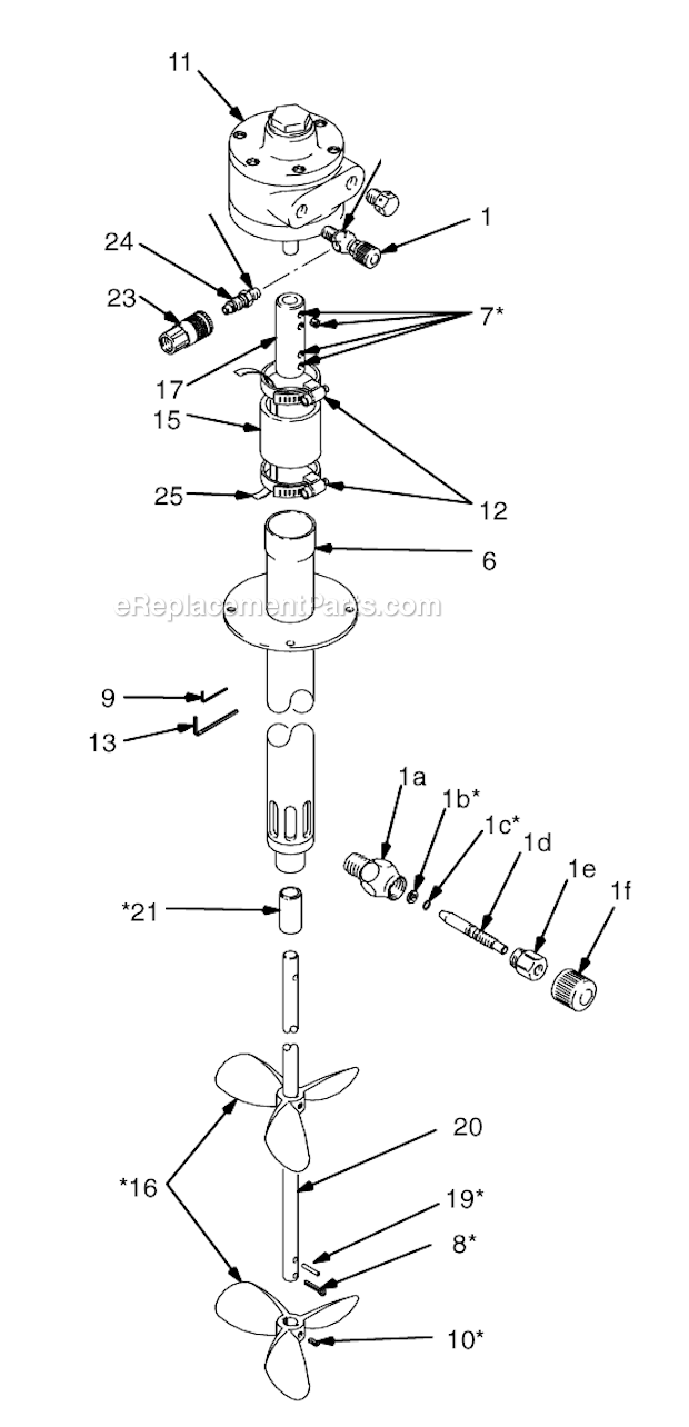 Page A Diagram and Parts List for 206760 Series A Graco Agitator