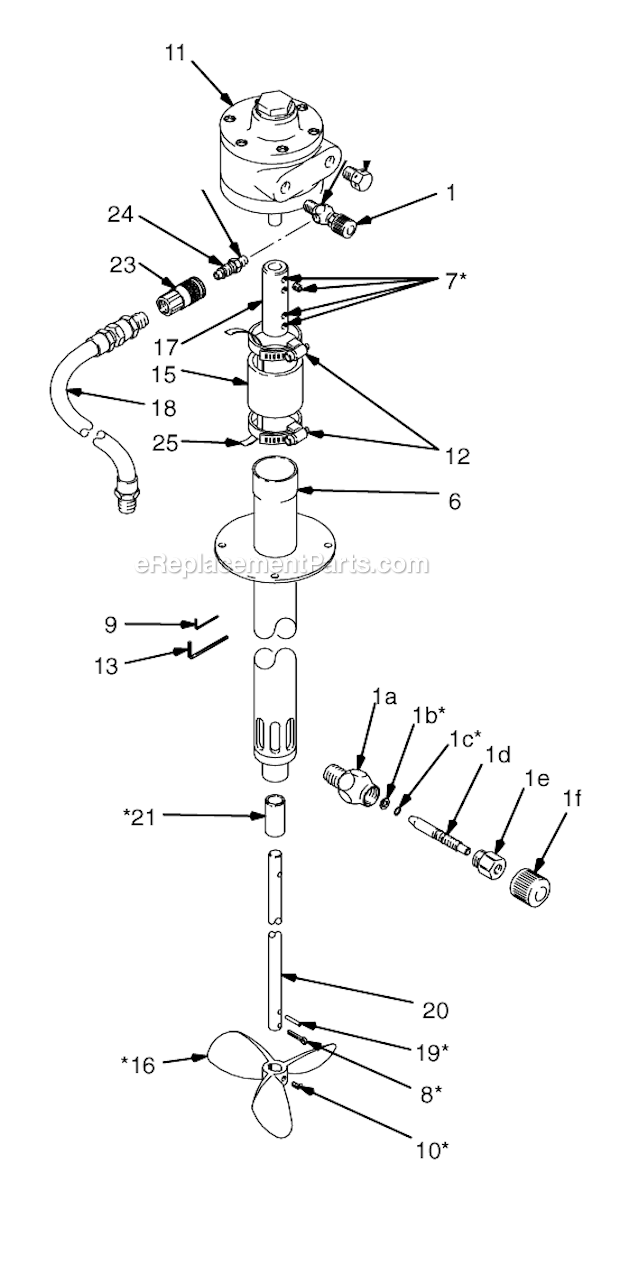 Page A Diagram and Parts List for 222698 Series A Graco Agitator