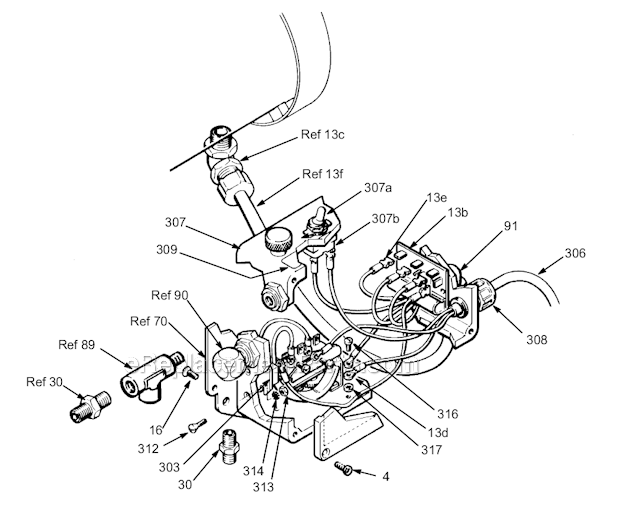 Page B Diagram and Parts List for 223-637 Series A Graco Sprayer